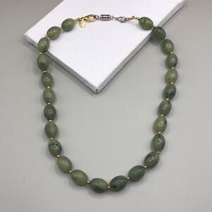 Vintage Joan Rivers Faux Gemstone Green Necklace.